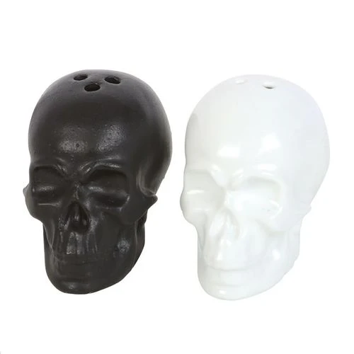 Kingsbury Gifts Skull Salt and Pepper Shakers - Black and White
