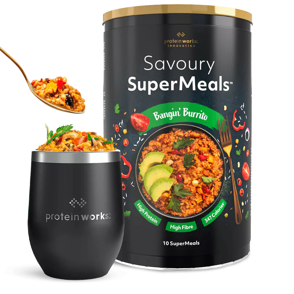 Protein Works 20 Meals - £2.57 Per Meal - Bangin' Burrito - SuperMeals - Nutritionally Complete Meal - Protein Works - High Protein Meal, Low Calorie Meal Prep -