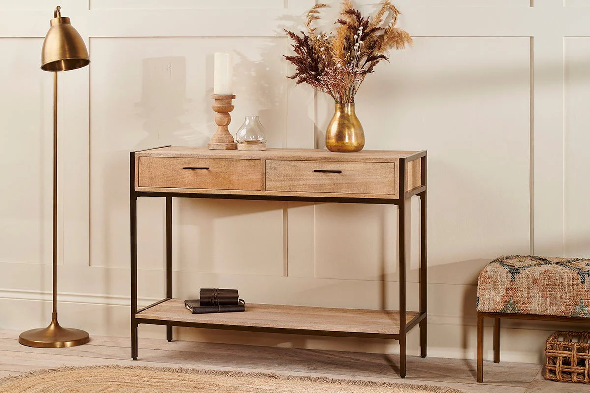 Nkuku Dasai Mango Wood Console Table | Tables | Natural