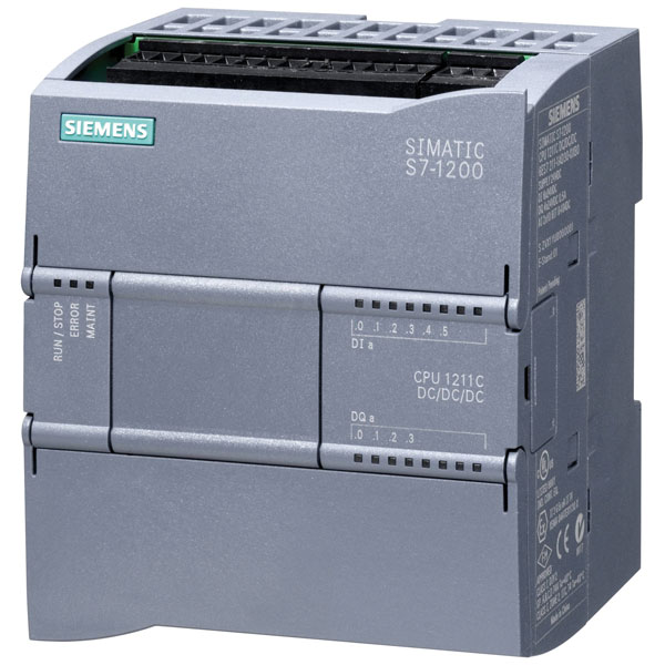 Siemens , S7-1200, PLC CPU - 6 (Digital Input, 2 switch as Analogue Input) Inputs, 4 (Digital Output, Relay Output)