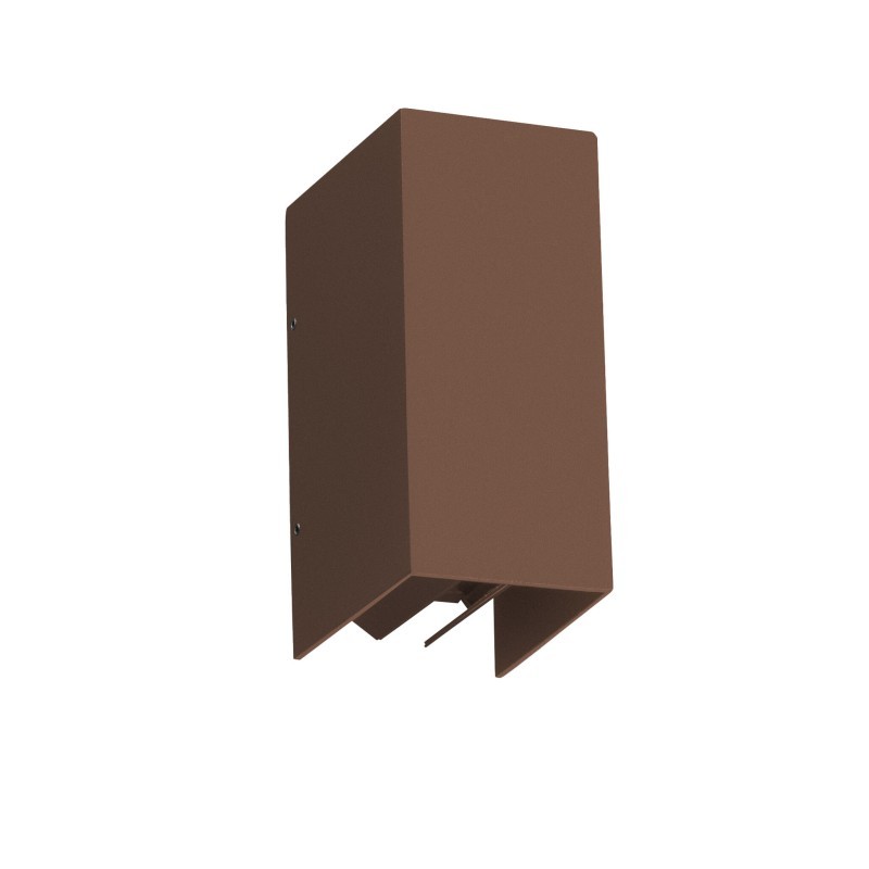 Faro Blind LED outdoor wall light, rusty brown