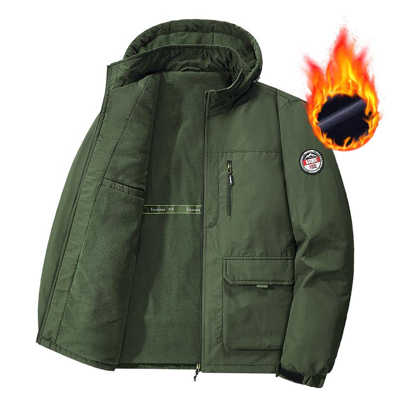 CHIC STUDIO Winter Cotton-padded Men's Jackets Autumn and Winter New Plus Size Trendy Thickened Cotton-padded Jackets Winter Cotton-padded Jackets Tops XL