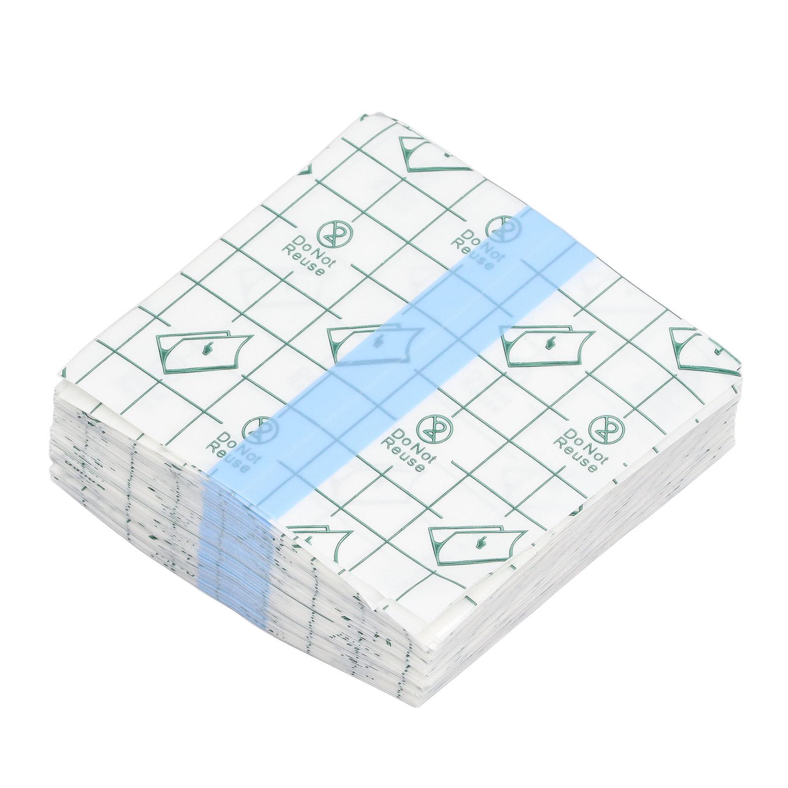 Neoglint 100pcs Disposable Makeup Hand Palette Waterproof Adhesive Foundation Mixing Palette 8 X 8cm