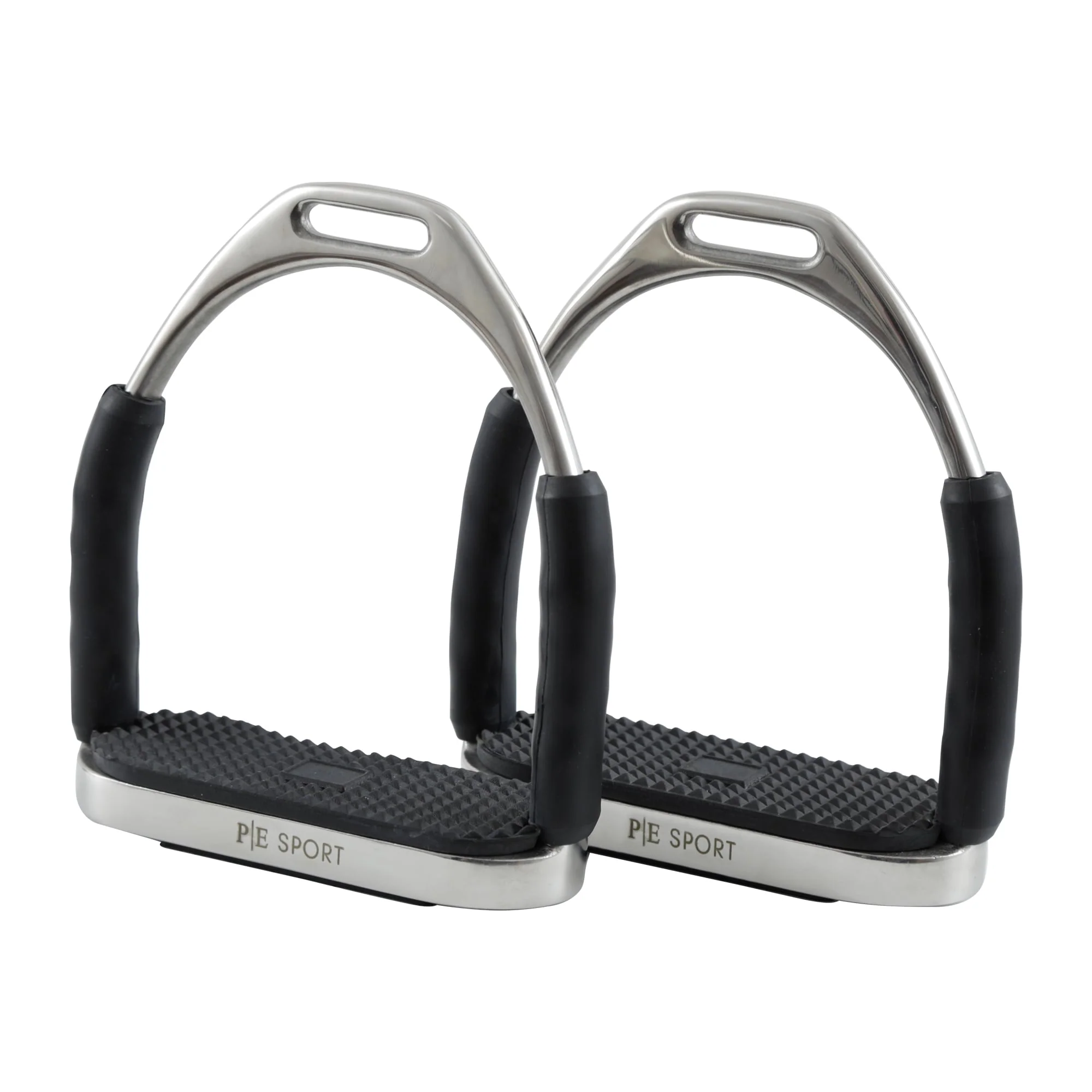 Premier Equine Stainless Steel Flexi Stirrups - Silver - Size: 4.75 inch