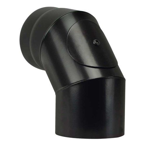 SAVE Colt Cowls Vitreous Enamel 90 Degree Bend with Door - 150mm Black CEBENDWD90X6