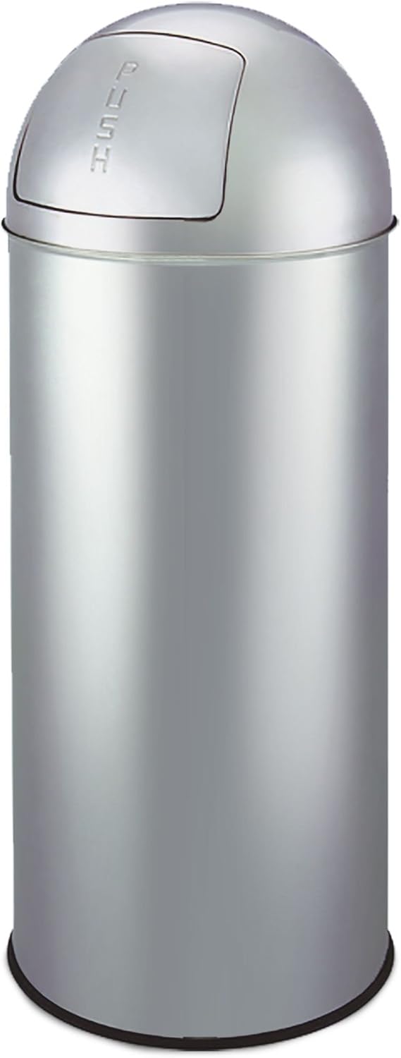 Biacchi Pattumiera secchio in acciaio inox 35lt apertura a spinta per rifiuti bar cucina