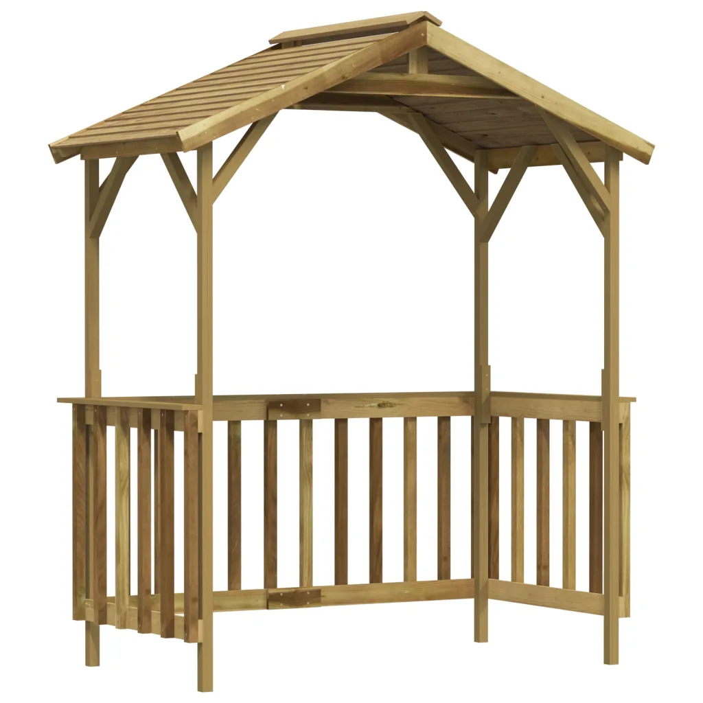 VidaXL BBQ Shed 163.5x93x210 cm Impregnated Pinewood
