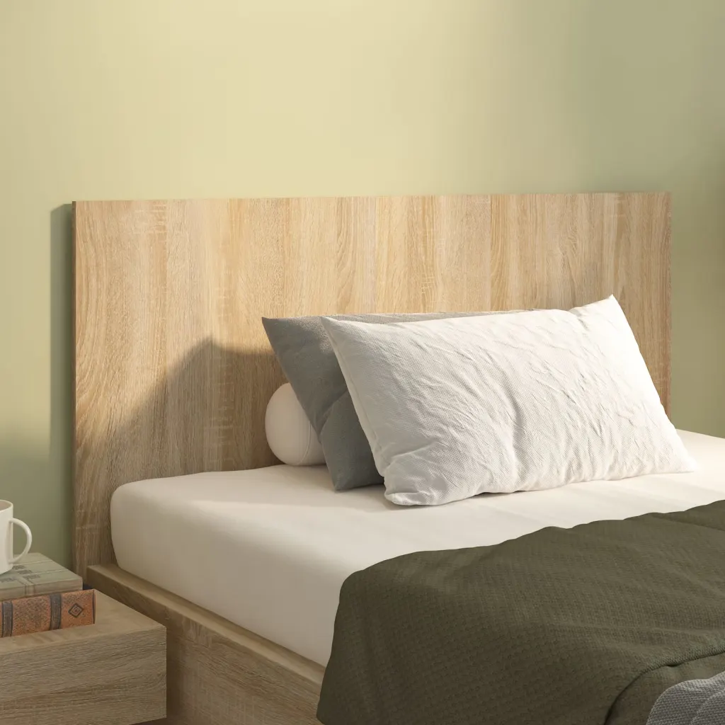 VidaXL (sonoma oak) Bed Headboard High Gloss White Engineered Wood Bed Header Headboard