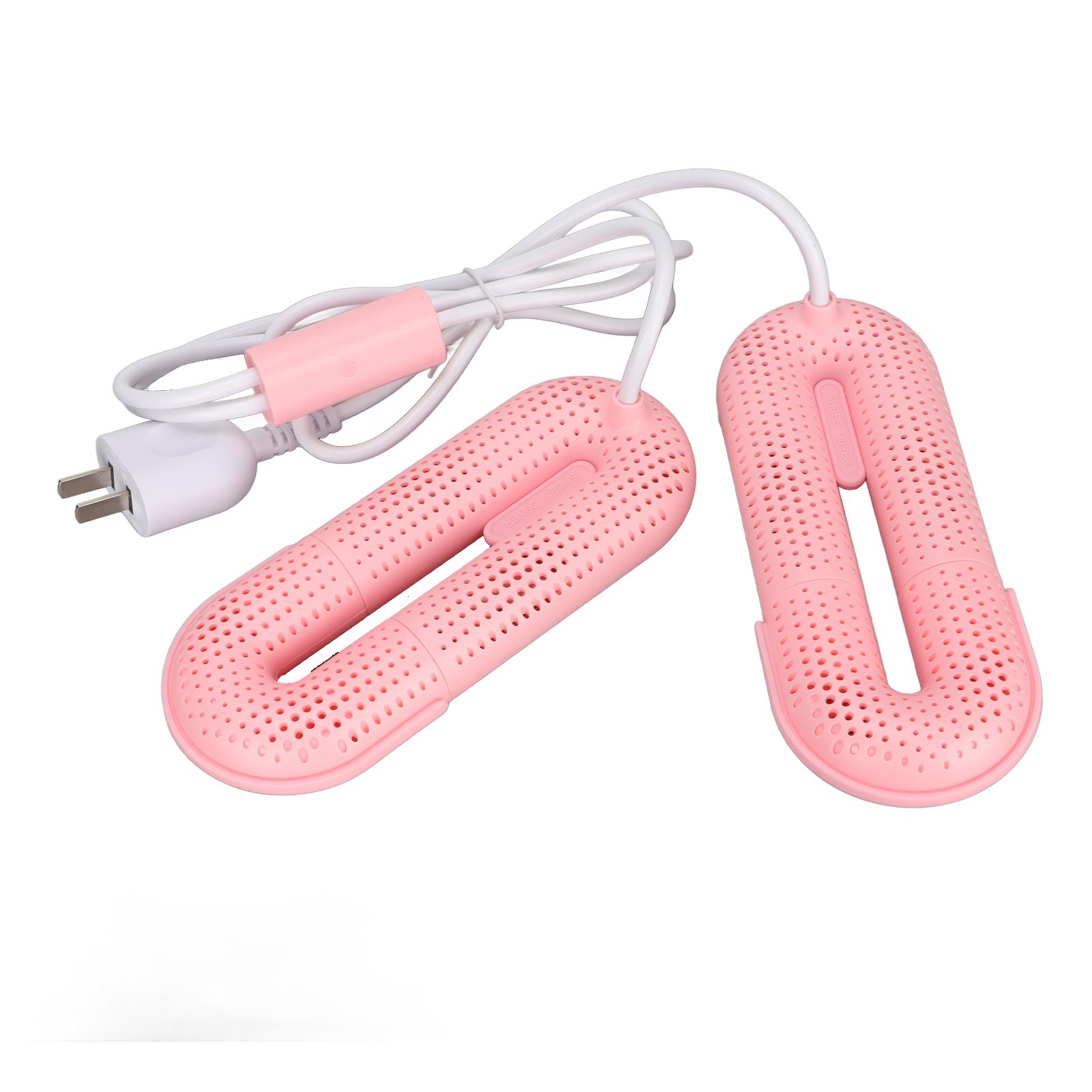OutsideWorld Electric Shoe Dryer Three Level Timing Fast Drying Retractable Portable Pink Dry Boot Dryer CN PLUG