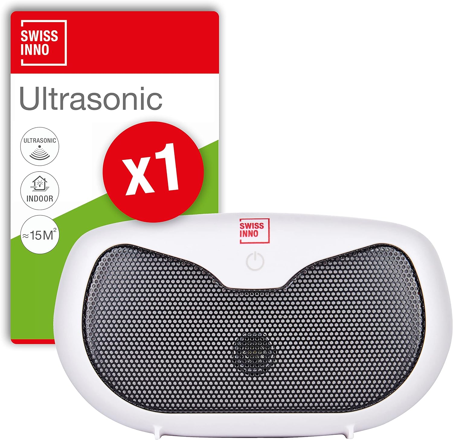 Swissinno EMZ Ultrasonic Pest Repeller, Against Rodents, Indoor, 20 M , Battery Operated