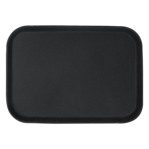 Rectangle Non-Slip Serving Tray - 35.5cm x 25cm - Black - Black