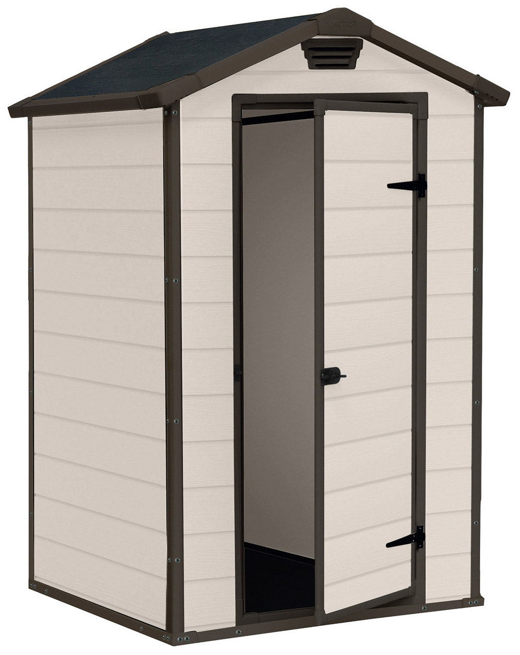 Keter Manor Apex Garden Storage Shed 4 x 3ft - Beige/Brown
