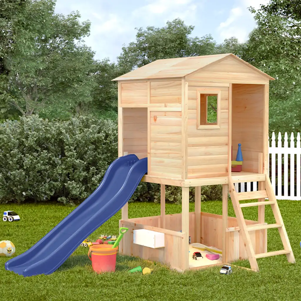 VidaXL Outdoor Playset Solid Wood Fir playset wooden playset playground set