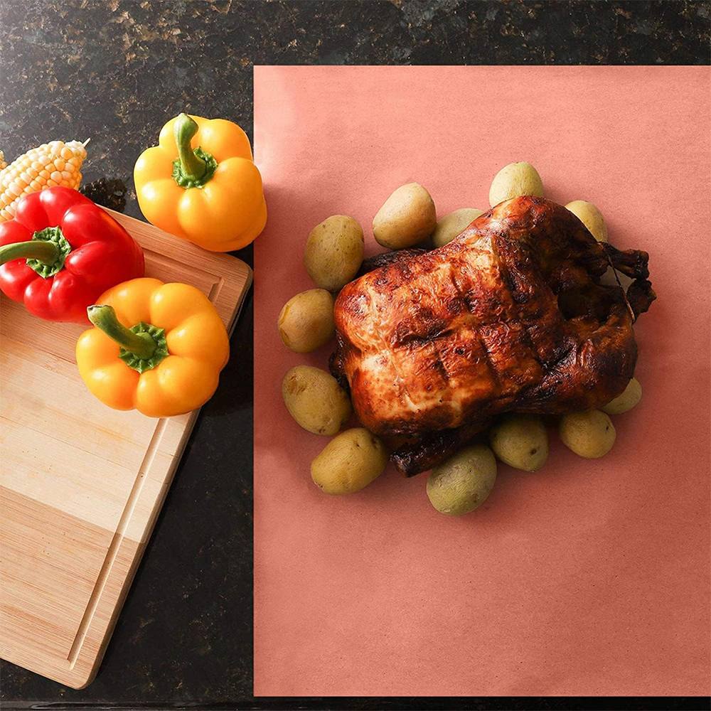 Living And Home 53m Burnt Orange Butcher Paper 45.7cm D Grill BBQ Paper Roll Food Grade Non Toxic