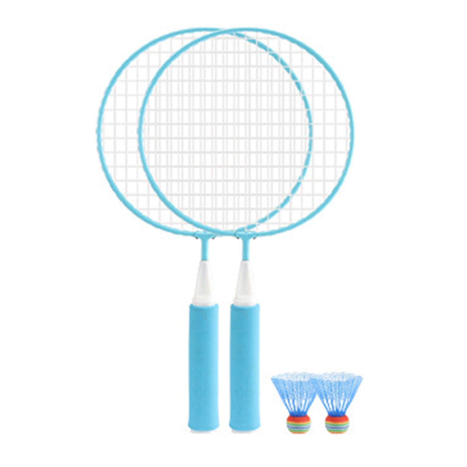 Vestidos Children Badminton Racket Set Large Mesh Soft Anti Slip Handle Comfortable Grip Kids Badminton