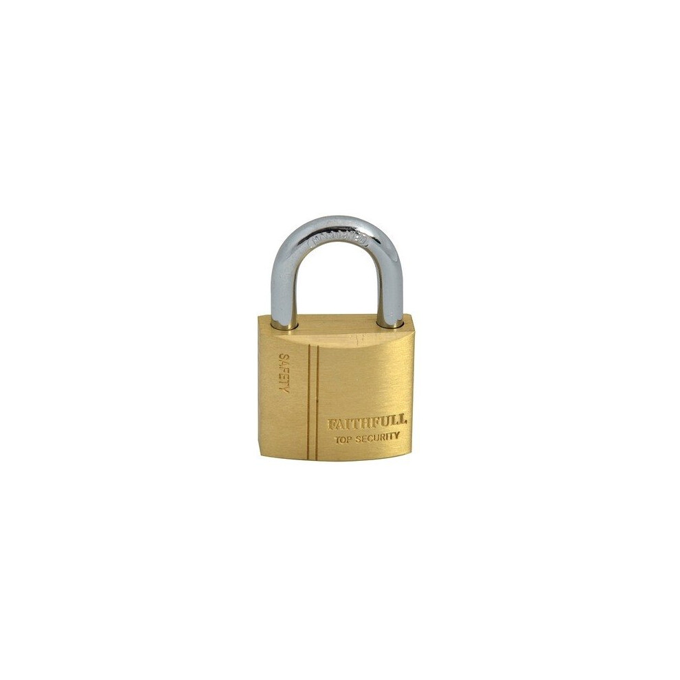 Faithfull Brass Padlock 30mm 3 Keys