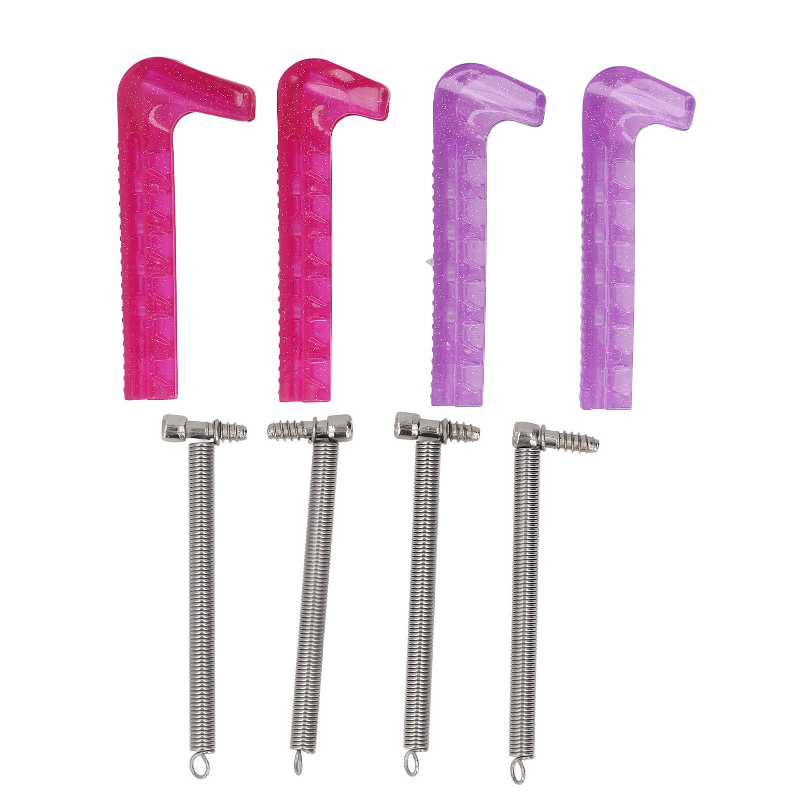 Fishine Ice Skate Guard Double Color Hard Plastic Cuttable Ice Skate Blade Cover for Figure Skate Purple