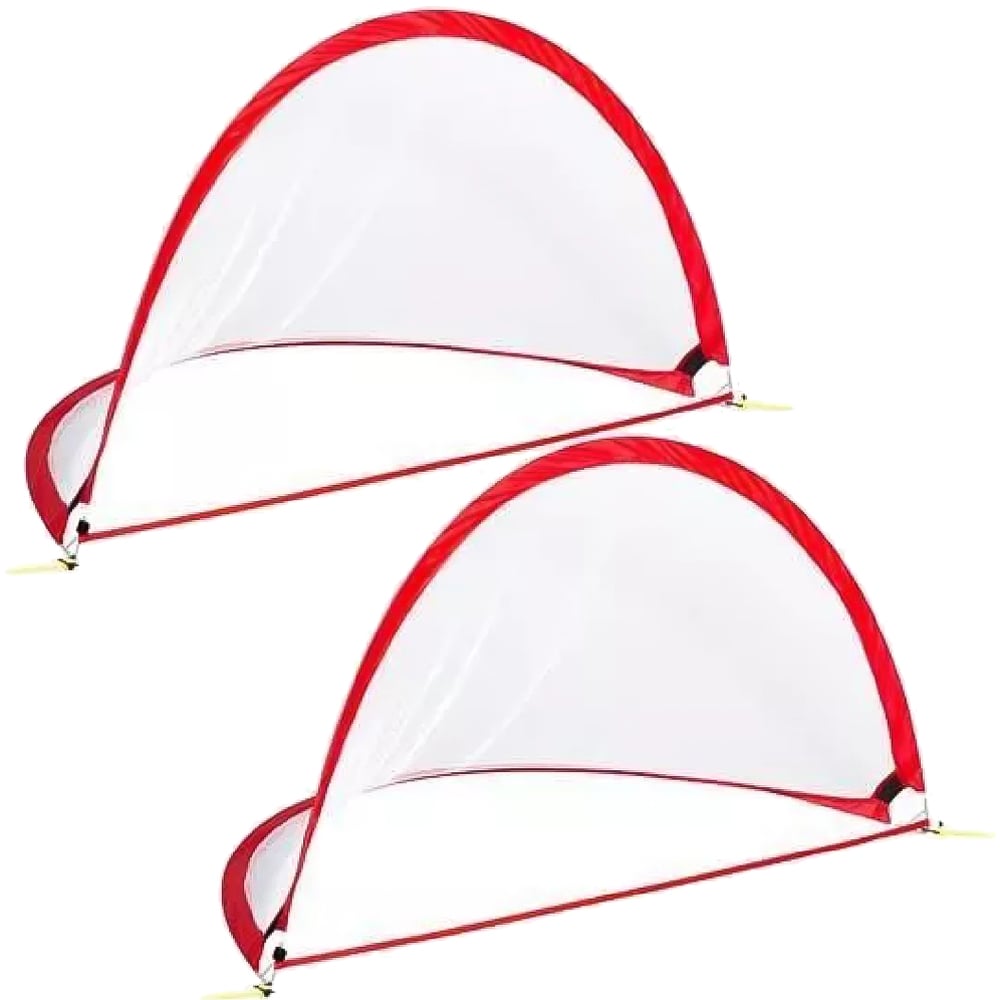 Rexco 2 x 6Ft Pop Up Football Nets Portable Folding Soccer Goal Post Set
