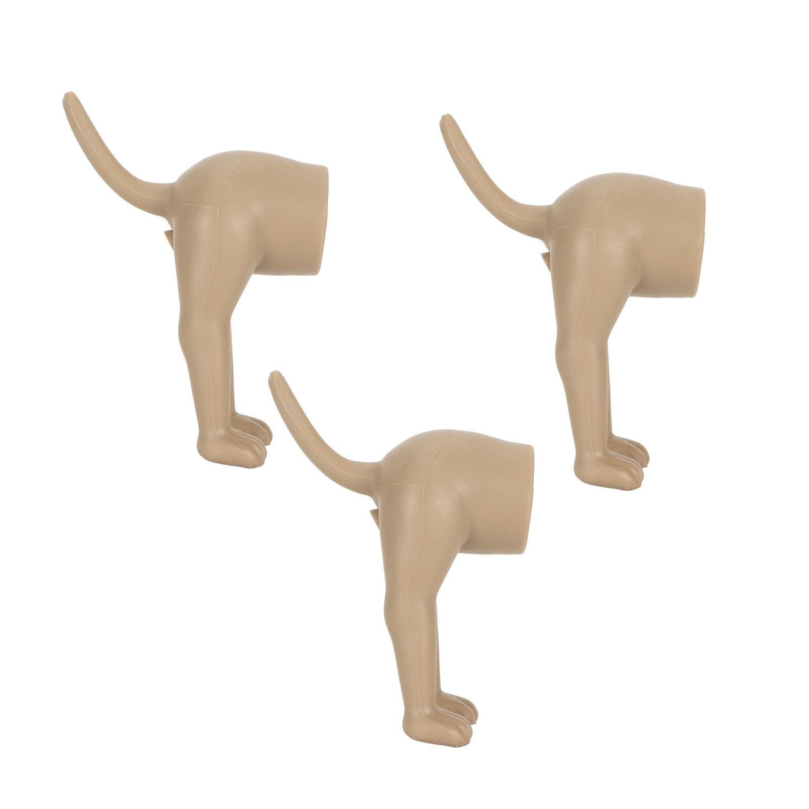 GoolRC 3PCS Dog Pooping Butt Toothpaste Topper Silicone Funny Toothpaste Dispenser Cap Toothpaste Covers