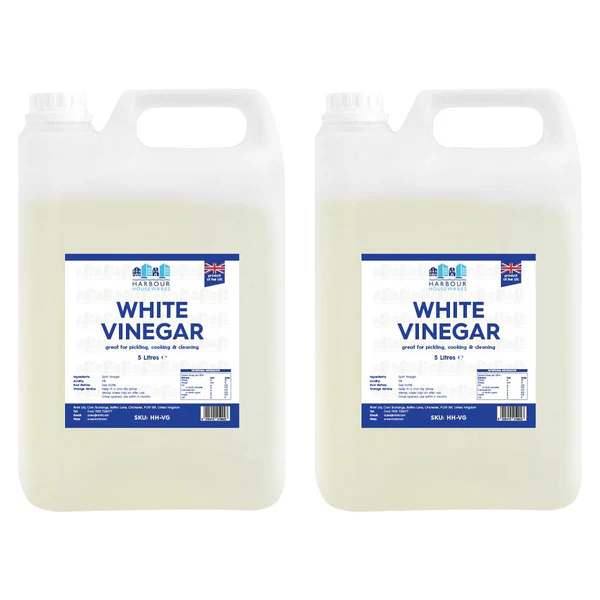 Harbour Housewares White Vinegar - 5L - Cleaning, Cooking, Pickling - White