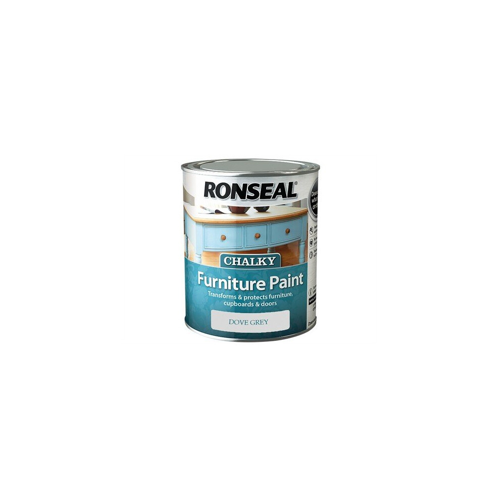Ronseal Chalky Furniture Paint Dove Grey 750ml Rslcfpdg750