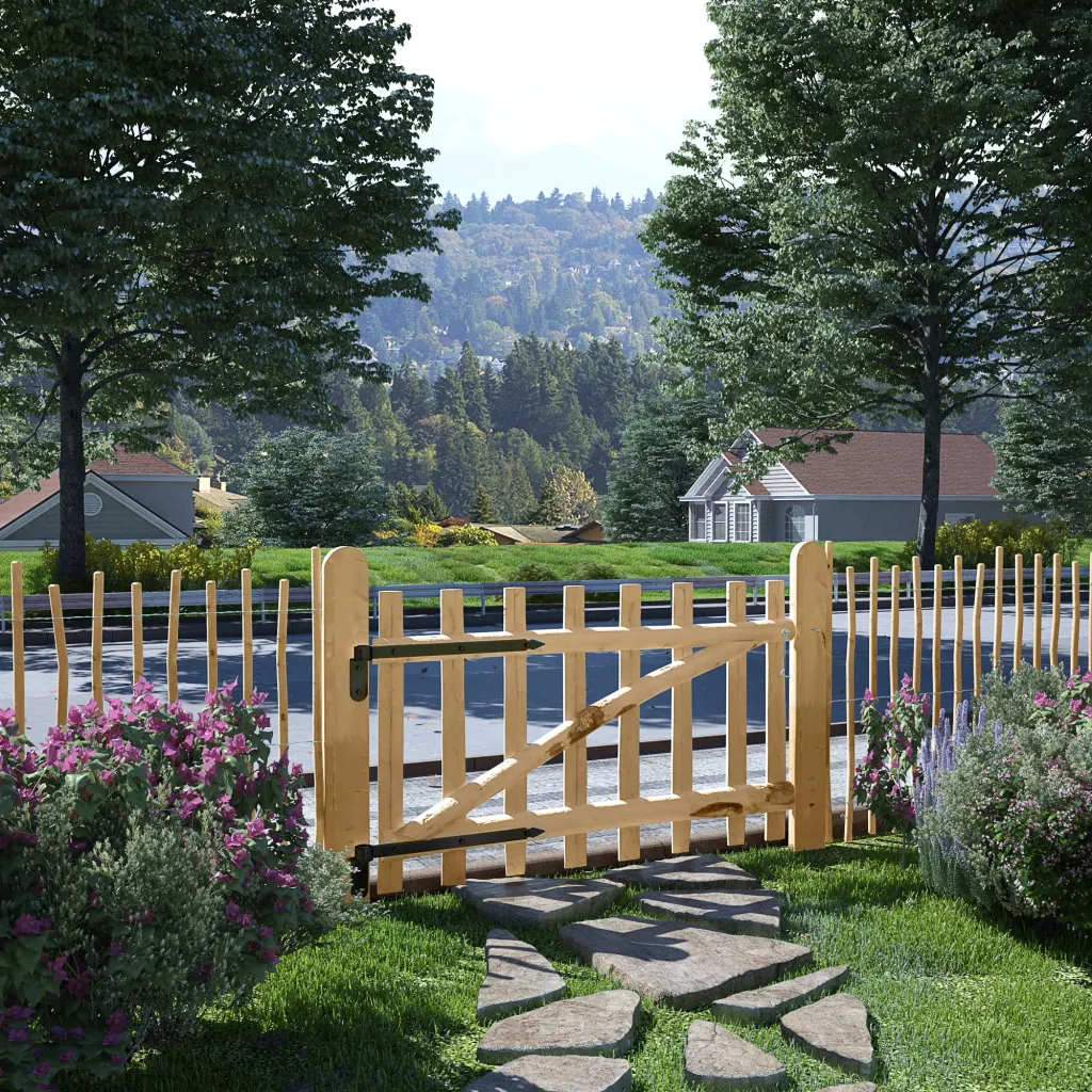 VidaXL Single Fence Gate Hazel Wood 100x60 cm