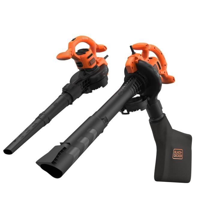 Black + Decker BlackDecker Soffiatore aspiratore trituratore elettrico per foglie con sacco B+D BEBLV 260