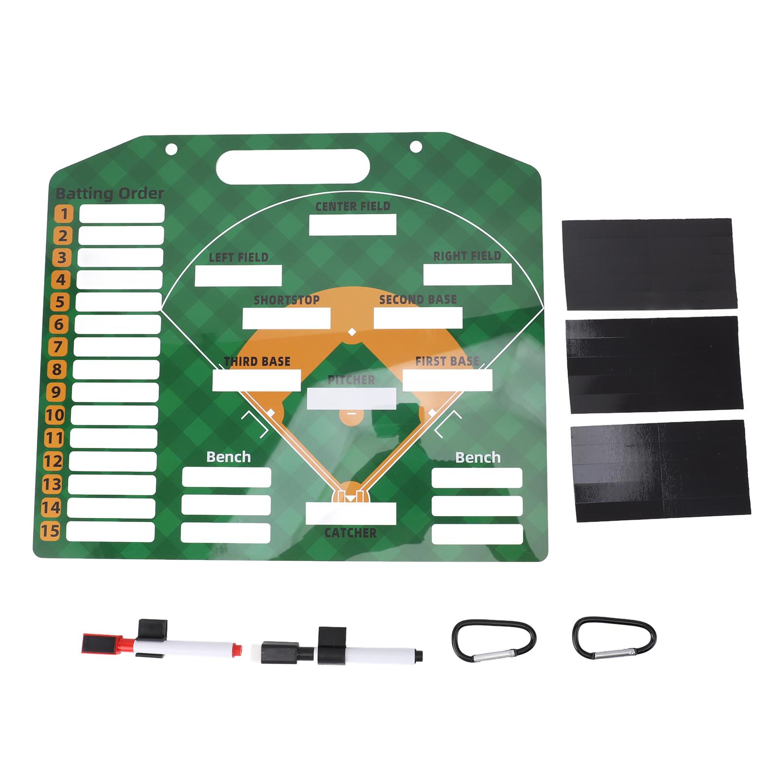 Vestidos Baseball Coaching Board Professional Double Sided Reusable Dry Erase Baseball Lineup Board Magnetic