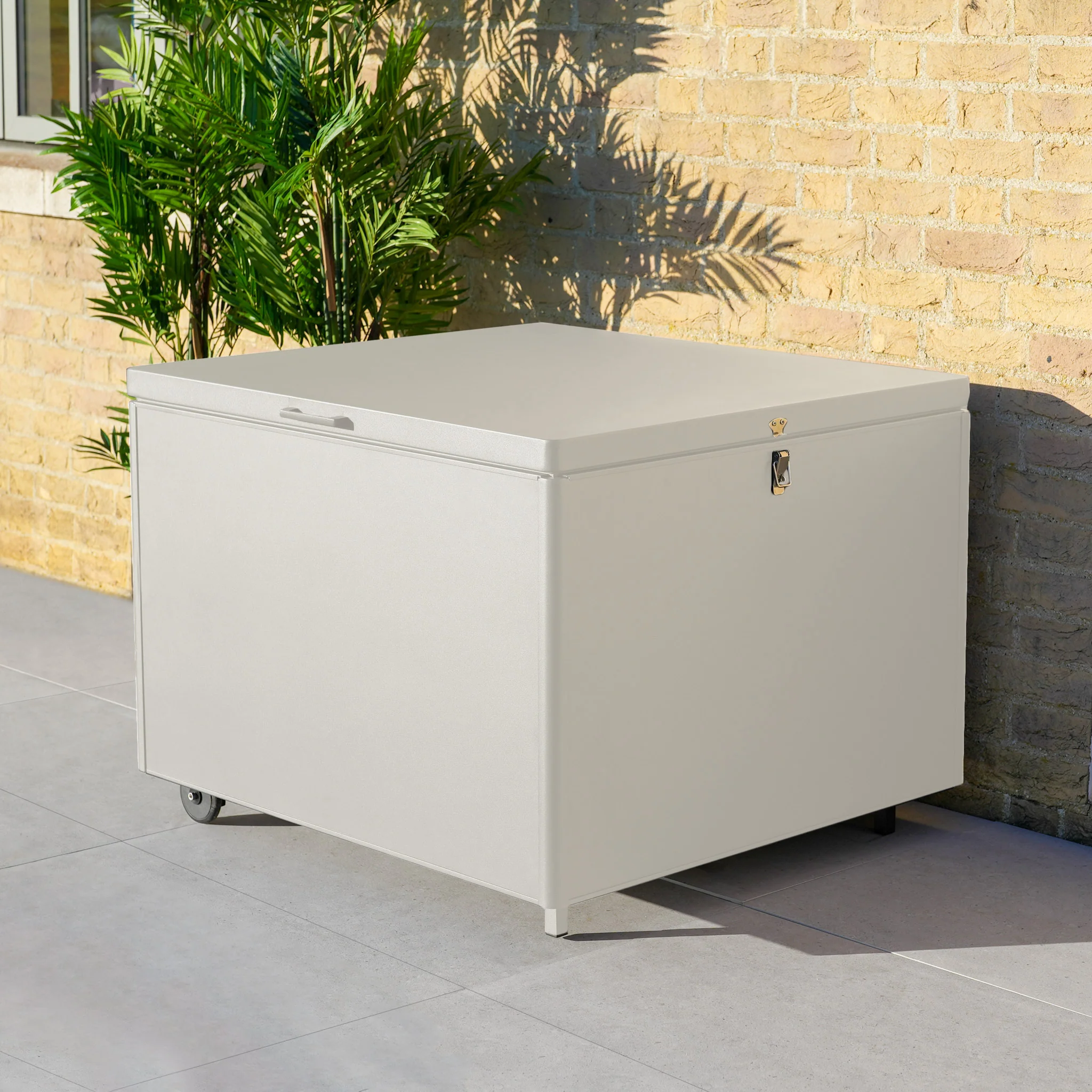 Harbour Lifestyle Small Aluminium Storage Box in Latte