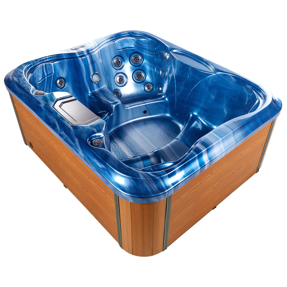 Beliani Outdoor Hot Tub With Led Arcelia Blue