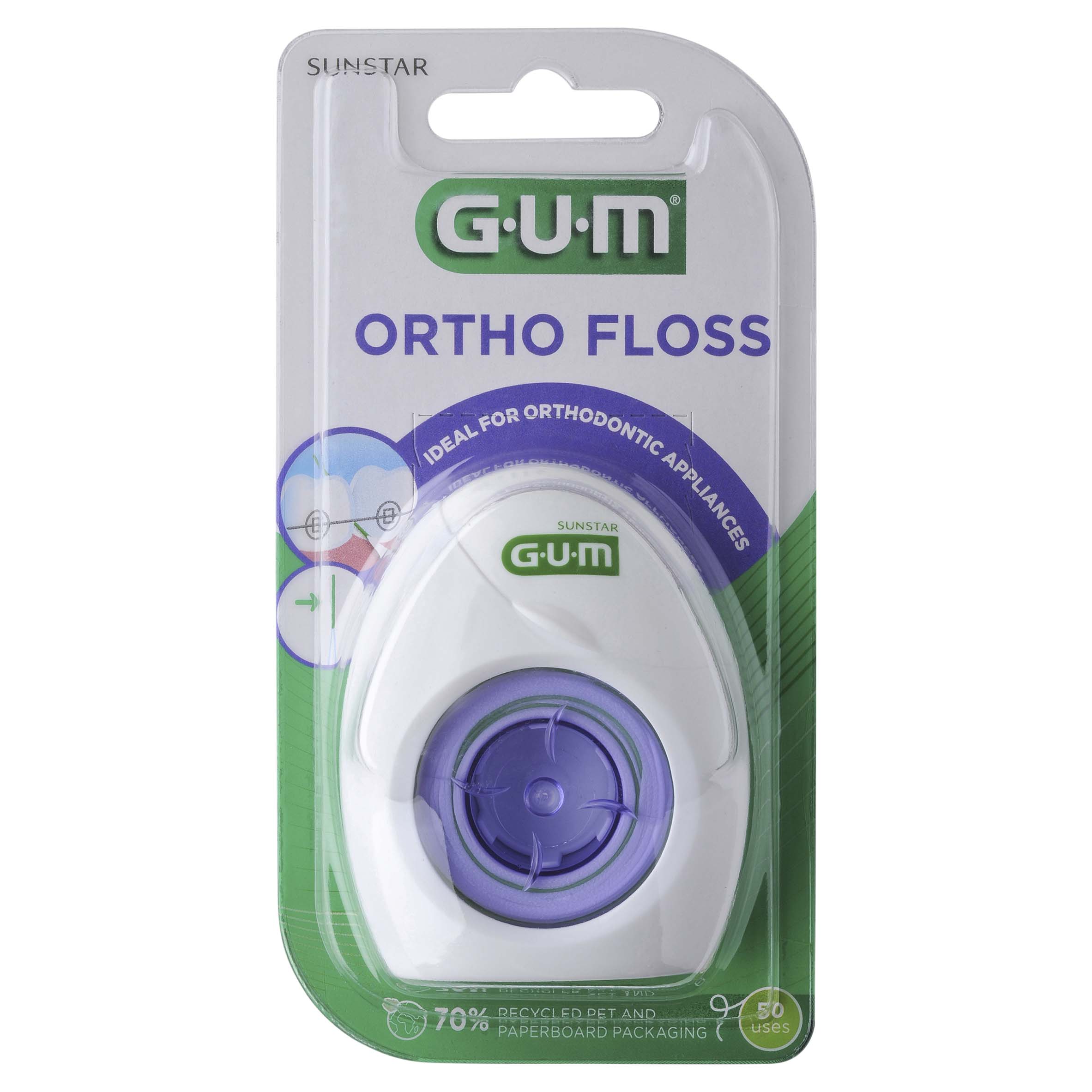 Sunstar GUM Ortho floss filo ortodontico 3220 50strisce