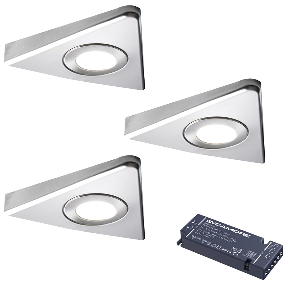 Sorrelis Oberon Tri Light Natural White 3 Underside Cabinet Light Kit
