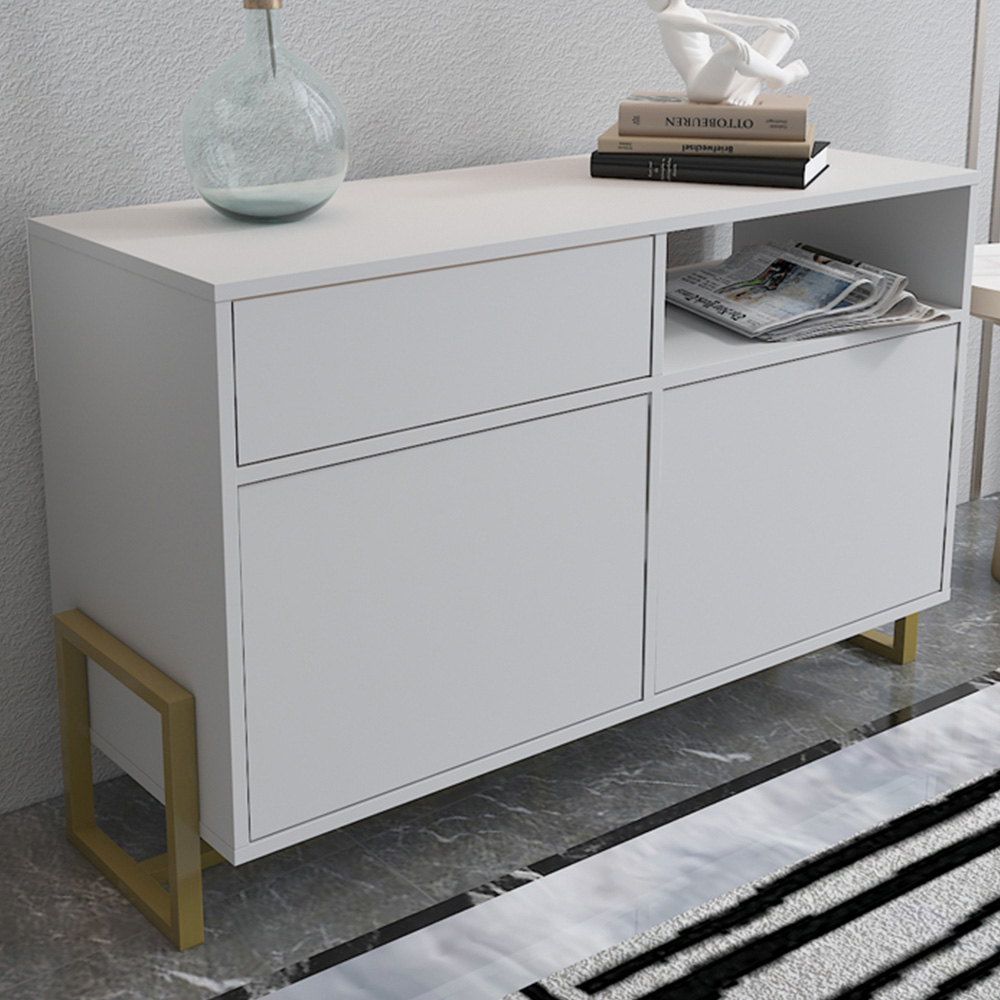Utopia Modern Sideboards with Cabinets - White