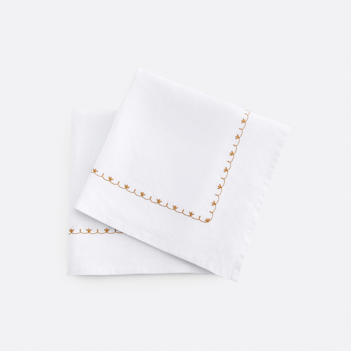 La Redoute Interieurs Set of 2 Mynia Napkins in Embroidered Linen