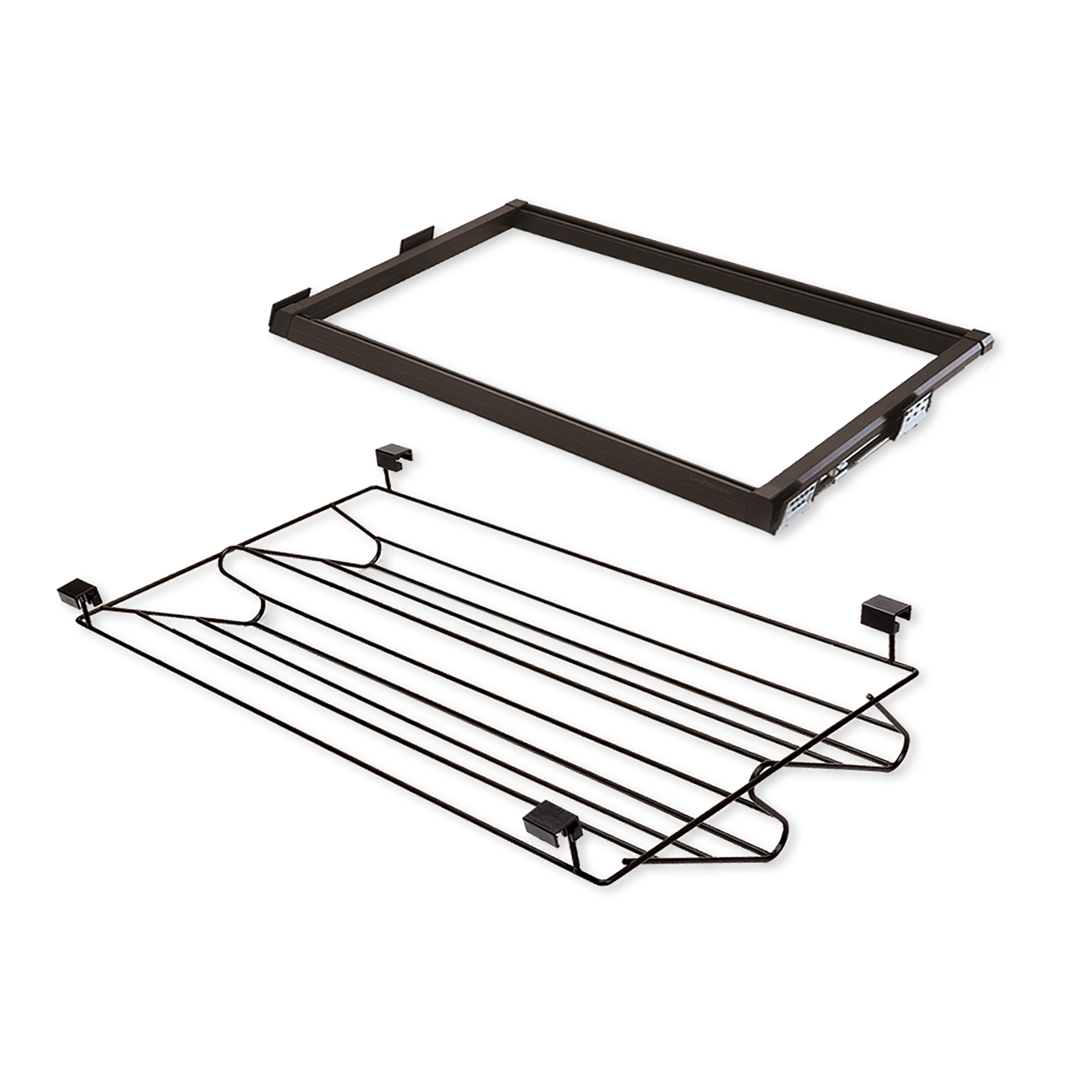 EMUCA Kit di guide e cassetto porta scarpe Moka per modulo 800 mm in finitura verniciata moka