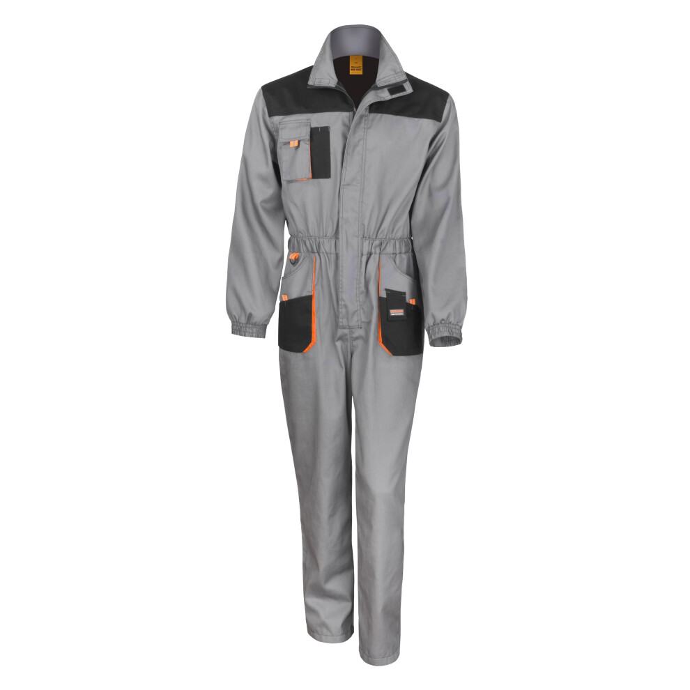 Result Result Unisex Work-Guard Lite Workwear Coverall (Breathable And Windproof) (5XL) (Grey / Black / Orange)