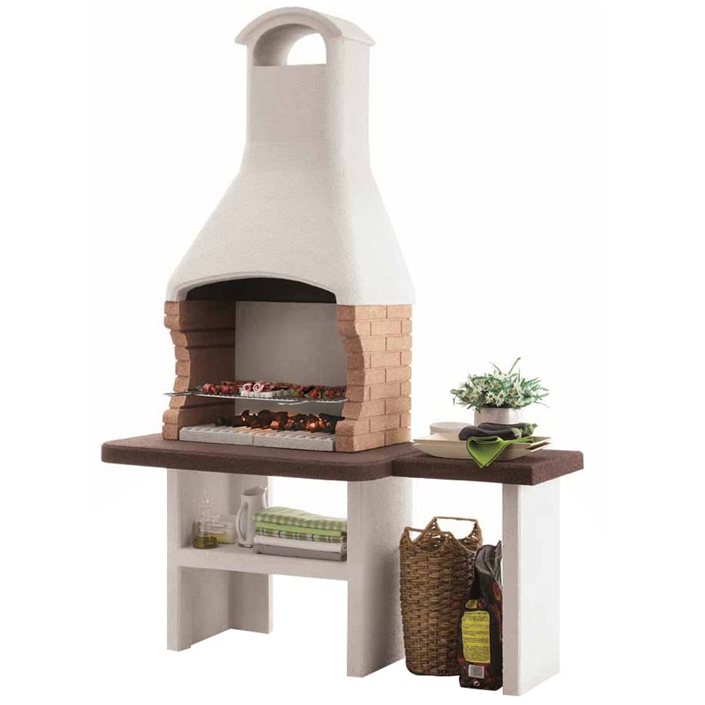 Palazzetti Jesolo 2 Masonry BBQ with Side Table|white