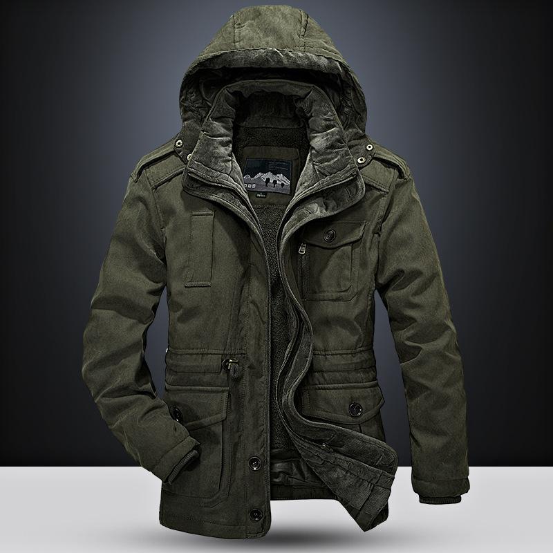 CHIC STUDIO New Men's Jackets, Cotton-padded Jackets, Plus Fleece Cotton-padded Jackets, Autumn and Winter Cotton-padded Jackets 4XL