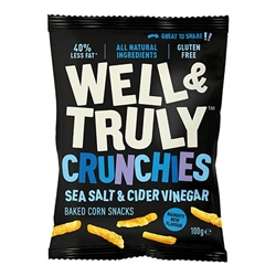 Well & Truly Sea Salt & Cider Vinegar Crunchy Snacks 100 g