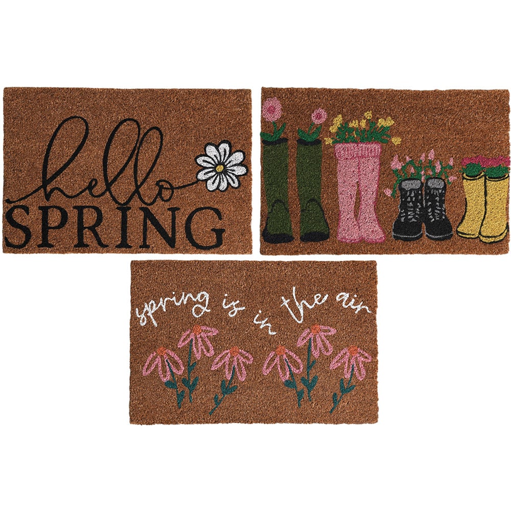 Printed Coir Door Mat Spring