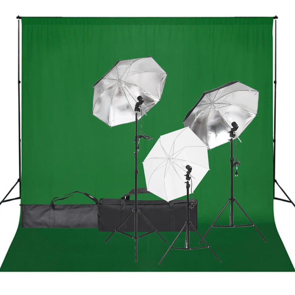 VidaXL Photo Studio Kit with Light Set and Backdrop