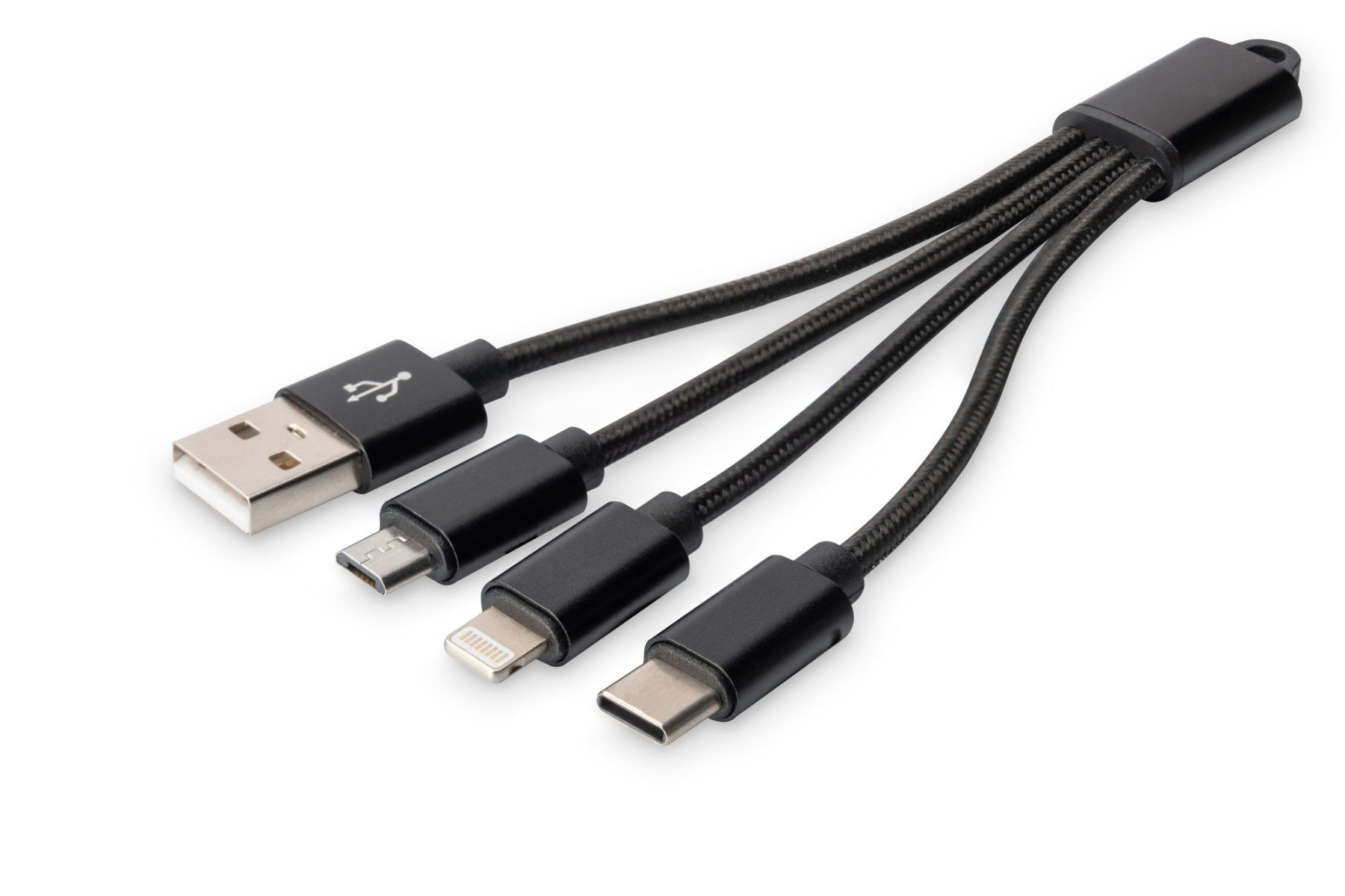 Digitus DB-300160-002-S USB cable 0.15 m USB A Micro USB, USB C,...