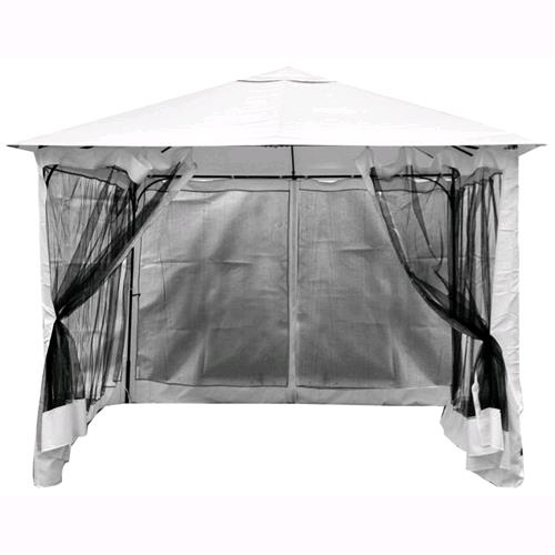 Oem Set teli tende zanzariera per gazebo 3x3mt con zip arredo esterno giardino