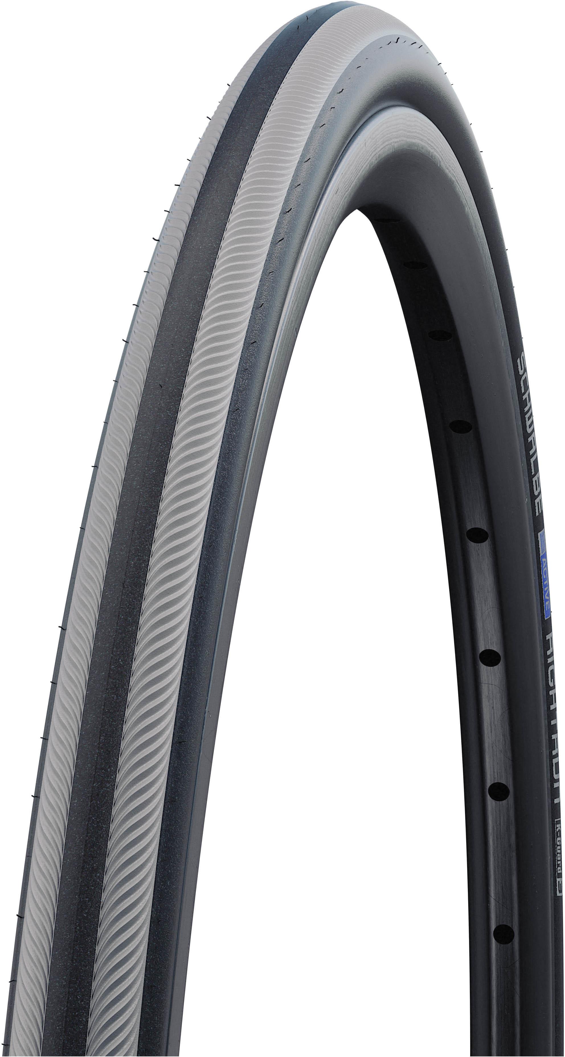 Halfords Schwalbe Rightrun K-Guard Wheelchair Tyre, Grey Stripes, 23-559 (26X7/8)