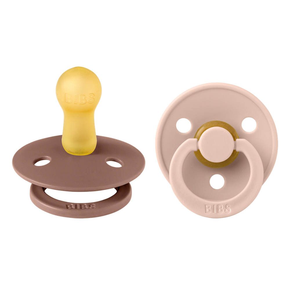 BIBS Colour Natural Rubber 2 dummy Woodchuck / Blush 2 pc