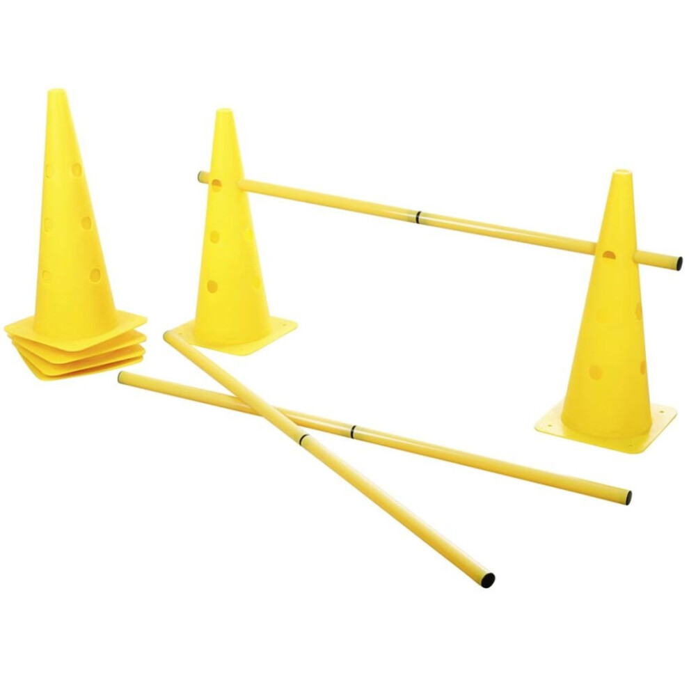 Kerbl 2-in-1 Agility Hurdle Cone Set Yellow 81994