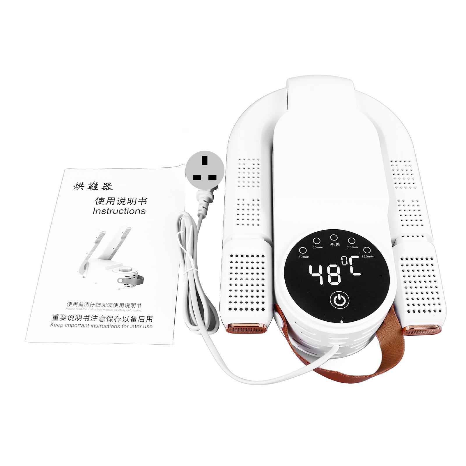 OutsideWorld Boot Shoe Dryer White Extendable Collapsible Timer Touch Screen Silent Portable Electric Boot