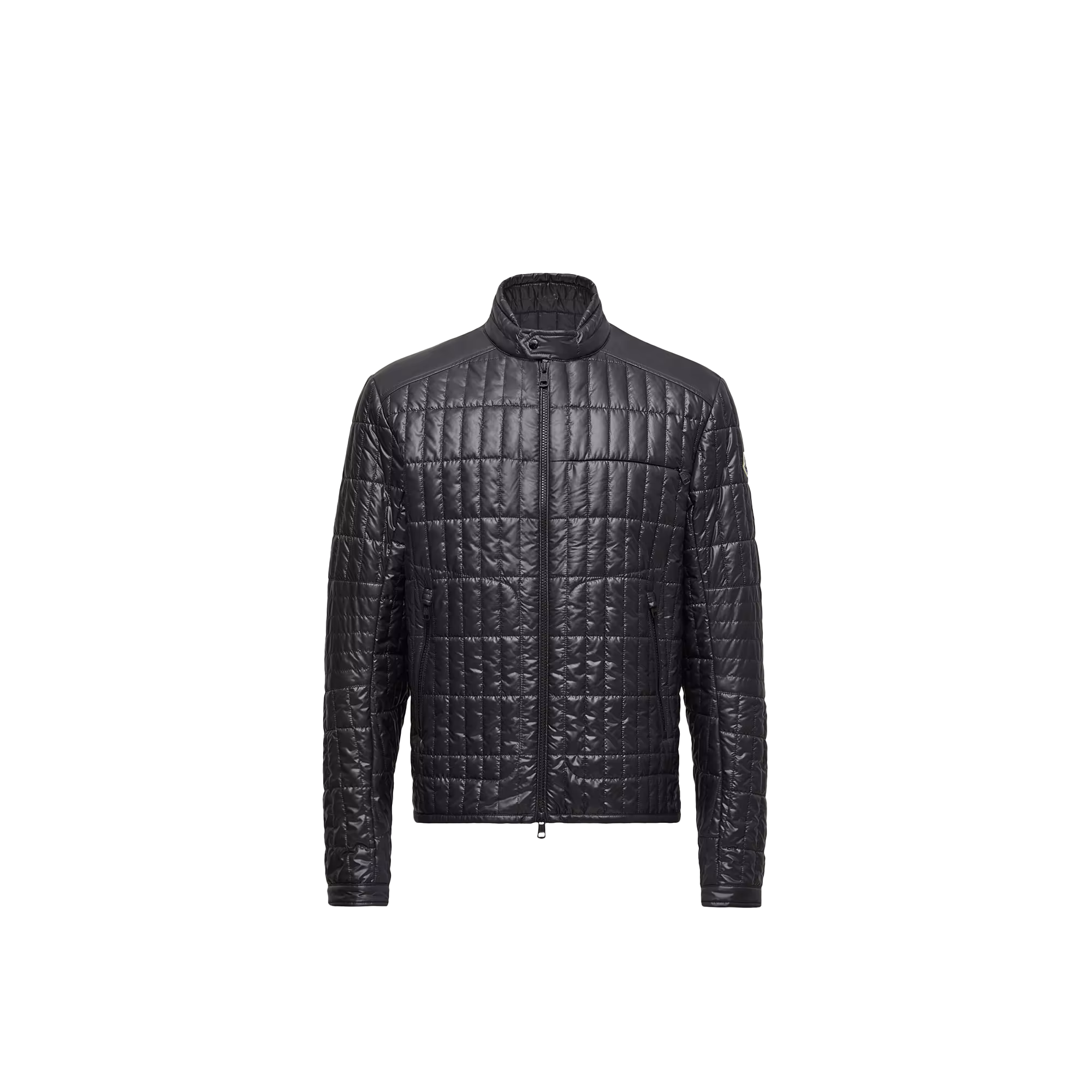 MONCLER COLLECTION Lasne Vertical-quilted Padded Biker Jacket, Men, Black, 2