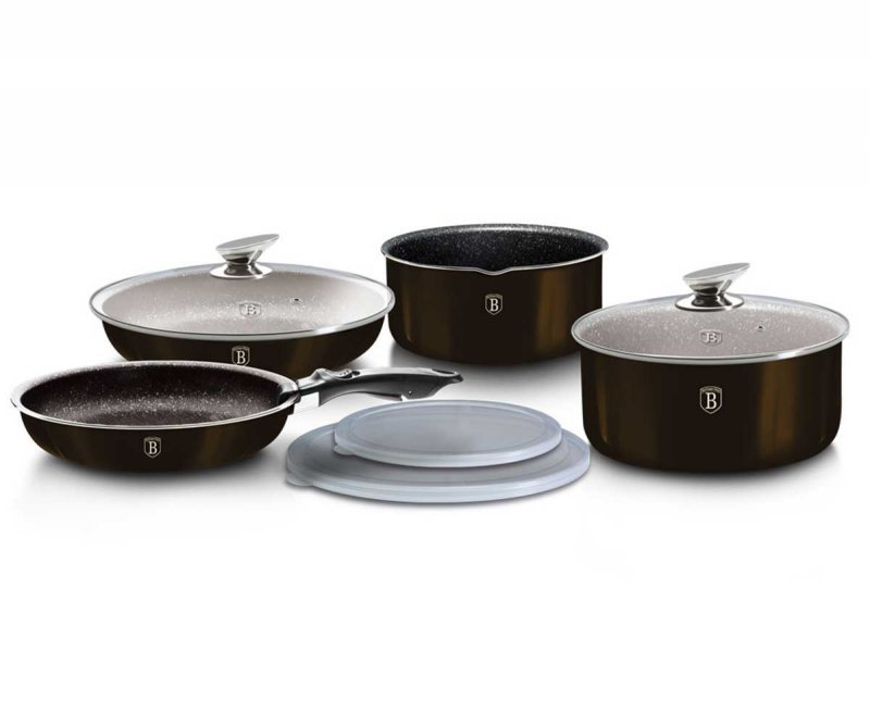 Berlinger Haus 9 Piece Aluminium Non Stick Cookware Set black,gray