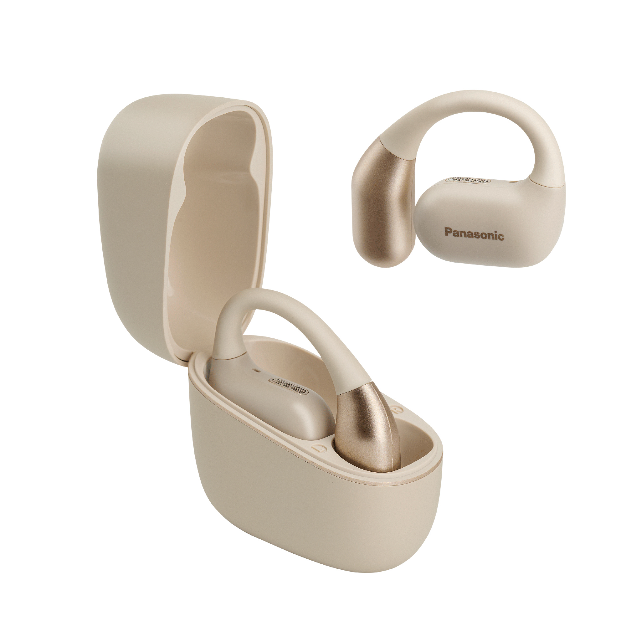 Panasonic True Wireless Open Earphones - Beige Rb-f10de-c